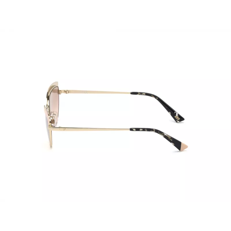 WEB EYEWEAR Damen-Sonnenbrille WE0272-5932Z, eckige Acetat-Sonnenbrille, schwarzer Rahmen, graue Gläser, 59 mm