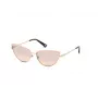 WEB EYEWEAR Damen-Sonnenbrille WE0272-5932Z, eckige Acetat-Sonnenbrille, schwarzer Rahmen, graue Gläser, 59 mm