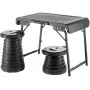WEDO Camping Set 1 Tisch und 2 Teleskophocker NXT Schwarz