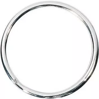 WEDO Metall-Schlüsselringe 38 mm Glanz vernickelt Silber, 100er-Pack 2623038