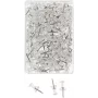 WEDO Pinnnadeln, klar, 100 Stück, 12 mm Nadelstärke, 10 mm Kopfdurchmesser, in transparenter Kunststoffbox (54 249)