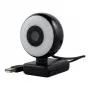 WEMISS CM-A2 Stream Series mit Ringlicht Full-HD-Webcam, 1/3 inch CMOS-Sensor, Schwarz