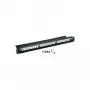 Wentronic 24-Port CAT6 UTP Patch Panel, 1U 19-Zoll Rackmontage, Schwarz (95336)