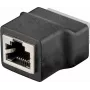 Wentronic 76737 RJ45 T-Adapter Splitter, 1x RJ45 Stecker auf 2x RJ45 Buchse, 8-Pin, Schwarz