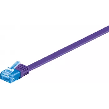 Wentronic 96324 Cat6a U/UTP Netzwerk-Patchkabel, 2 m, Blau