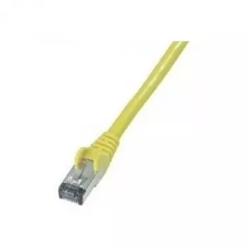 Wentronic CAT 6 S/FTP Patchkabel, RJ45 Stecker auf RJ45 Stecker, 1 m, Gelb, LSZH, flammhemmend