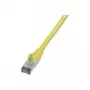 Wentronic CAT 6 S/FTP Patchkabel, RJ45 Stecker auf RJ45 Stecker, 1 m, Gelb, LSZH, flammhemmend