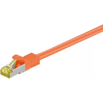Wentronic Cat.7 S/FTP Netzwerk-Patchkabel, RJ45 Stecker zu Stecker, 25 m, vergoldete Kontakte, 10 Gbps, Schwarz 91669