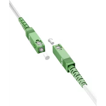 Wentronic Goobay 59597 SC/APC auf SC/APC Single-Mode OS2 LWL Patchkabel, 5 m, LSZH, Weiß