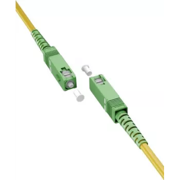 Wentronic Goobay 59640 OS2 Single-Mode LWL Patchkabel, SC/APC auf SC/APC, 3 m, Gelb