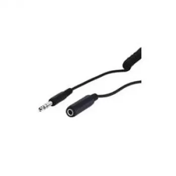 Wentronic Goobay 6,35 mm Klinken-Verlängerungskabel, 5 m, TRS Stereo, Stecker auf Buchse, Schwarz 50016