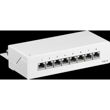 Wentronic Goobay 62069 26-Port Cat6 S/UTP geschirmtes Patch Panel, 1U 19 Zoll Rackmontage, Weiß