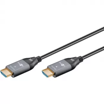 WENTRONIC Goobay 76276 Aktives optisches HDMI-Kabel AOC 8K – 10 m, HDMI 2.1, 48 Gbps, 8K@60Hz, 4K@120Hz, Dynamic HDR, eARC, VRR, ALLM, HDCP 2.3, Schwarz
