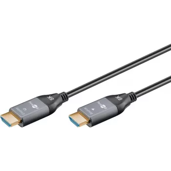WENTRONIC Goobay 76276 Aktives optisches HDMI-Kabel AOC 8K – 10 m, HDMI 2.1, 48 Gbps, 8K@60Hz, 4K@120Hz, Dynamic HDR, eARC, VRR, ALLM, HDCP 2.3, Schwarz