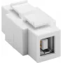 WENTRONIC Goobay 79930 Flacher USB 2.0 Adapter, USB-A Buchse zu USB-B Buchse, Weiß