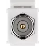 WENTRONIC Goobay 79955 Ultraflaches F-Stecker Fenster-/Tür-Durchführungskabel, F-Stecker auf F-Buchse, Weiß, 26 cm Flachabschnitt
