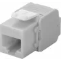 Wentronic Goobay CAT 6a Keystone RJ45 Buchse, ungeschirmt, 500 MHz, hellgrau-weiß (90693)