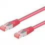 Wentronic Goobay CAT 6a S/FTP Patchkabel, Magenta, 1 m, LSZH, Kupfer 93682