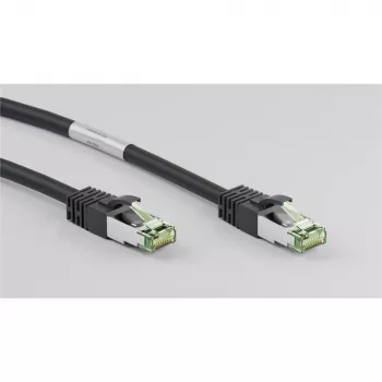 Wentronic Goobay CAT 8.1 S/FTP Patchkabel, LSZH, Schwarz, 1 m 66721