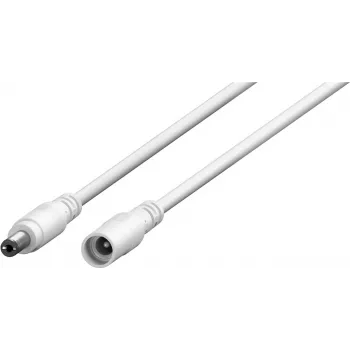 Wentronic Goobay DC-Verlängerungskabel 3m Weiß - 5,5 x 2,1mm DC-Hohlstecker auf Buchse 76675