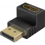 Wentronic Goobay DisplayPort Winkeladapter 90° nach unten Schwarz (77130)