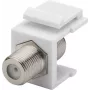Wentronic Goobay Keystone Modul SAT/Antenne F-Buchse zu F-Buchse Kupplung Weiß 79474