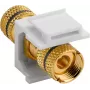 WENTRONIC Goobay Keystone Lautsprechermodul, Schwarz - Bananenbuchsen auf Schraubklemmen (79476)
