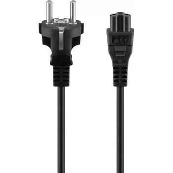 Wentronic Goobay Verlängerungskabel, Schuko-Stecker auf Schuko-Kupplung, 1 m, Schwarz, 16 A, 250 V, H05VV-F 3G1.5, gewinkelter Stecker, CE/VDE 57846