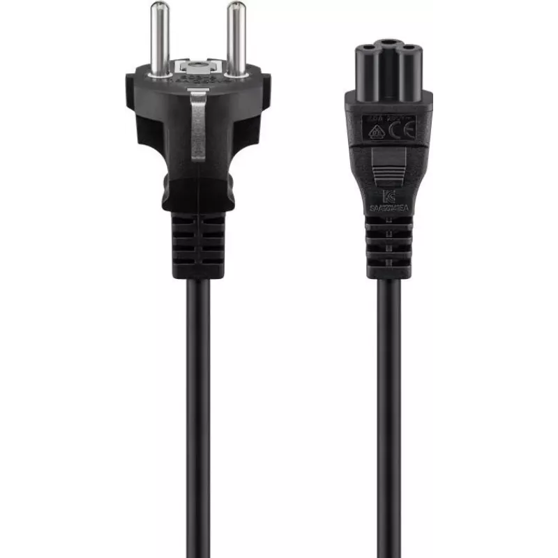 Wentronic Goobay Verlängerungskabel, Schuko-Stecker auf Schuko-Kupplung, 1 m, Schwarz, 16 A, 250 V, H05VV-F 3G1.5, gewinkelter Stecker, CE/VDE 57846