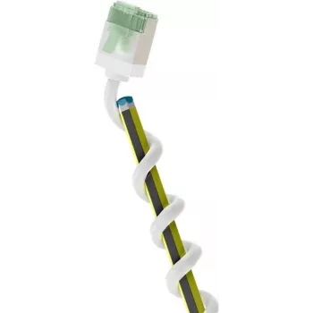 Wentronic Goobay Ultra-Flexibles CAT 8.1 Slim U/FTP Patchkabel, Weiß, 0,5 m, 40 Gbps, Extra Kurze Anschlüsse 74358