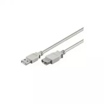 Wentronic Goobay USB 2.0 Hi-Speed Verlängerungskabel, Grau, 3 m, Typ A Stecker zu Typ A Buchse 50961