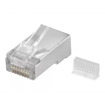 Wentronic RJ45 Modularstecker geschirmt 8P8C für Rundkabel, Bulk