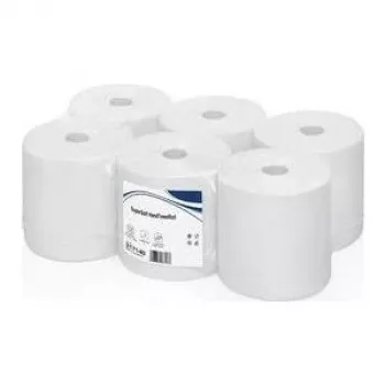 WEPA Super Soft 2-lagiges hochweißes Küchenrollenpapier, 140 m, 198 mm, waffelgeprägt, 100% Zellulose, 1 Rolle (317140)