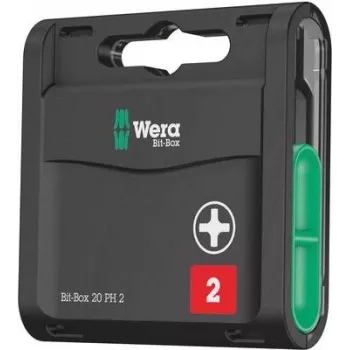 Wera 05057750001 20-teiliges diamantbeschichtetes Schrauberbit-Set mit Universalhalter, 1/4 Zoll Sechskantantrieb, 25 mm Länge