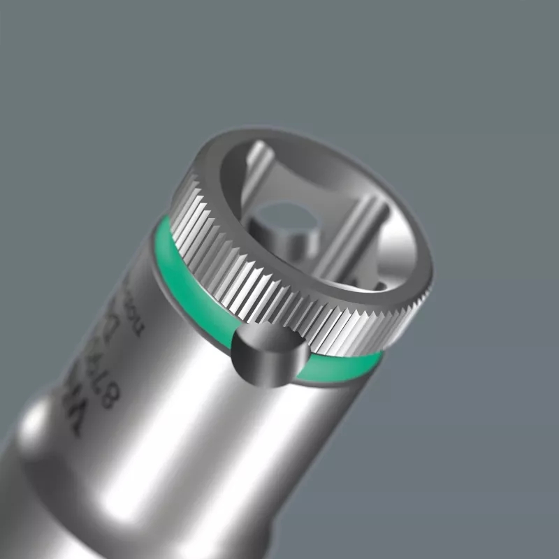 Wera 3/8 inch Antrieb Tiefbock-Satz auf Magnetleiste, 9-teilig, metrisch, Schwarz/Grün