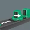 Wera 3/8 inch Antrieb Tiefbock-Satz auf Magnetleiste, 9-teilig, metrisch, Schwarz/Grün