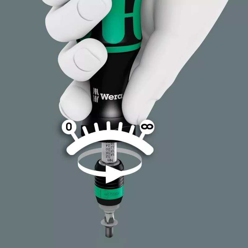 Wera 7445/46/47 Drehmomentschraubendreher-Set, 27-teilig (0,3-6,0 Nm) mit Rapidaptor Bithalter, Textilbox 05350451001