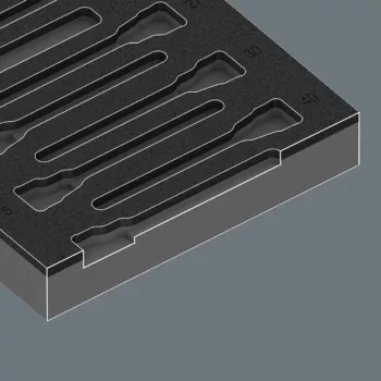Wera 9723 Schaumstoffeinlage Zyklop B 3/8 inch Bit-Nuss-Satz 1, 19-teilig