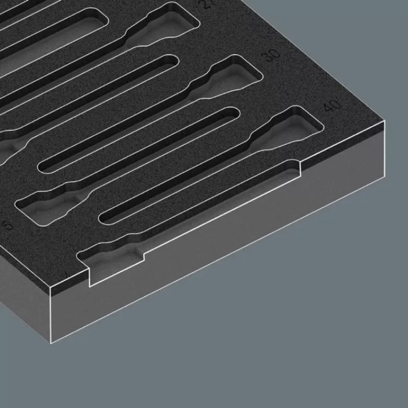Wera 9723 Schaumstoffeinlage Zyklop B 3/8 inch Bit-Nuss-Satz 1, 19-teilig