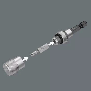 Wera Bit Set Bit-Check 10 Drywall 1, 10-teilig, Phillips PH 2, 25 mm, Rapidaptor Schnellwechselfutter, Tiefenanschlag, Torsionsbits