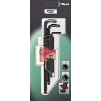 Wera Hex-Plus L-Schlüssel-Set 950 PKL/9 BM SB SiS, 9-teilig, metrisch, BlackLaser 05073596001