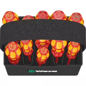 Wera Kraftform 2go 100 Schraubendreher-Bit-Set, 11-teilig, Phillips, Pozidriv, Torx, 25 mm Bits, mit Rapidaptor Bithalter und Textiltasche 05004310001
