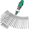 Wera Kraftform Kompakt H 1 Woodcraft Schraubendreher-Griff mit 12 gemischten Bits - Hex, Phillips, Pozidriv, Torx