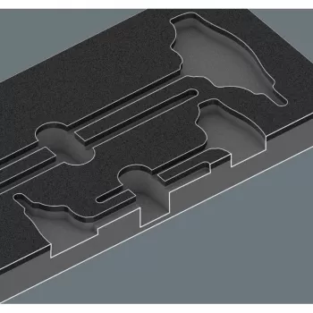 Wera Kraftform Plus 6-teiliger Schraubendreher-Satz mit Schlitz-, Phillips- und Pozidriv-Profilen, Lasertip und Wandhalterung