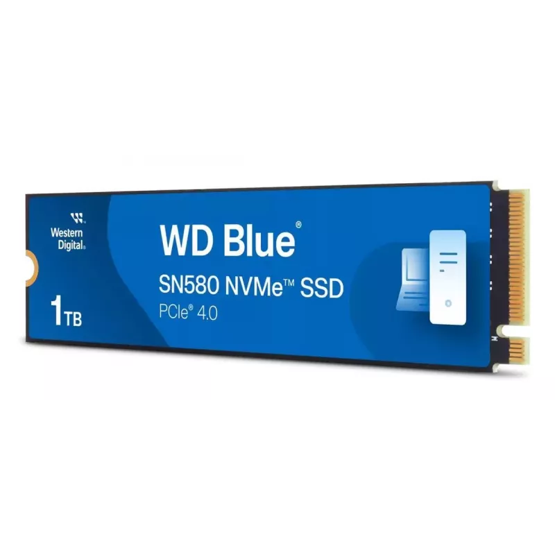 Western Digital WD Blue SN580 1TB M.2 2280 PCIe Gen4 x4 NVMe SSD - 4150MB/s Lesen, 4150MB/s Schreiben, 600 TBW