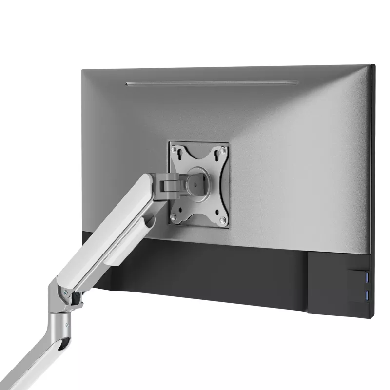 White Shark AKHENATEN-II GMS-3212 Dual-Monitor-Halterung – Gasfeder, Tischklemme/Tischdurchführung, 17-32 Zoll, 9kg pro Arm, Schwarz