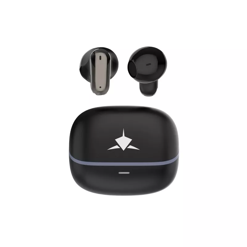 White Shark BLAZE-B GEB-TWS-201 True Wireless Bluetooth 5.1 In-Ear-Kopfhörer mit Ladecase, IPX4 Wasserschutz, Touch-Steuerung, Schwarz