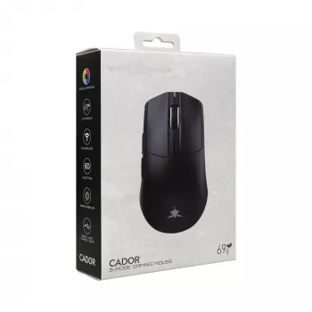White Shark CADOR-B WGM-5020 Kabelgebundene RGB Gaming-Maus, Schwarz
