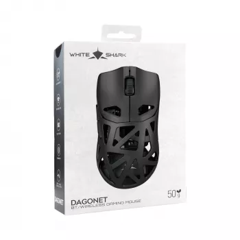 White Shark DAGONET-2 WGM-5019 Kabellose Gaming-Maus, 24000 DPI, Schwarz