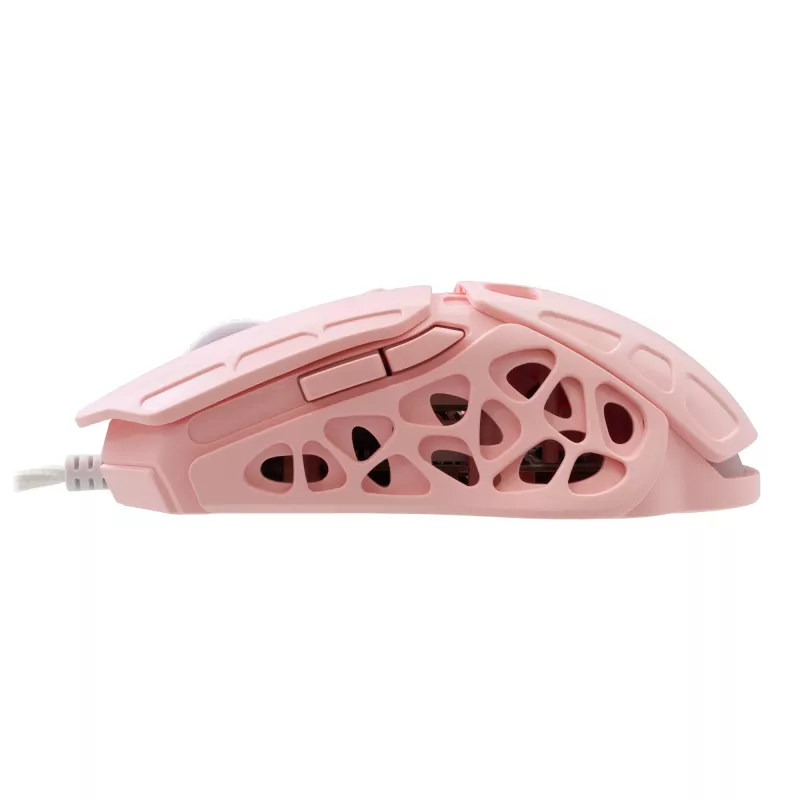 White Shark ECTOR-P GM-5016 Kabelgebundene Gaming-Maus, 6400 DPI, Pink